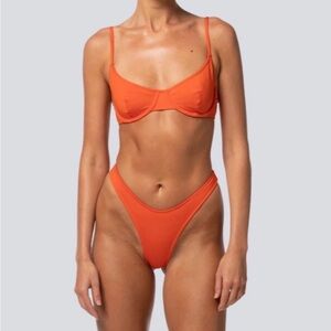 La Hana Orange bikini bottoms